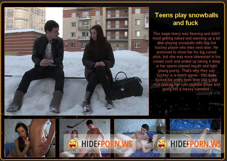 Casualteensex.com - Abbey, Jose - Teens play snowballs and fuck [HD 720p]