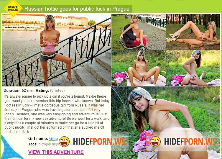 PublicSexAdventures.com/WTFPass.com - Gina Gerson - Russian hottie goes for public fuck in Prague [SD 432p]
