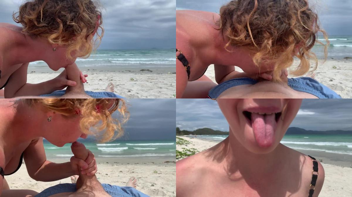 janeandmark – Deep Blowjob on the Beach