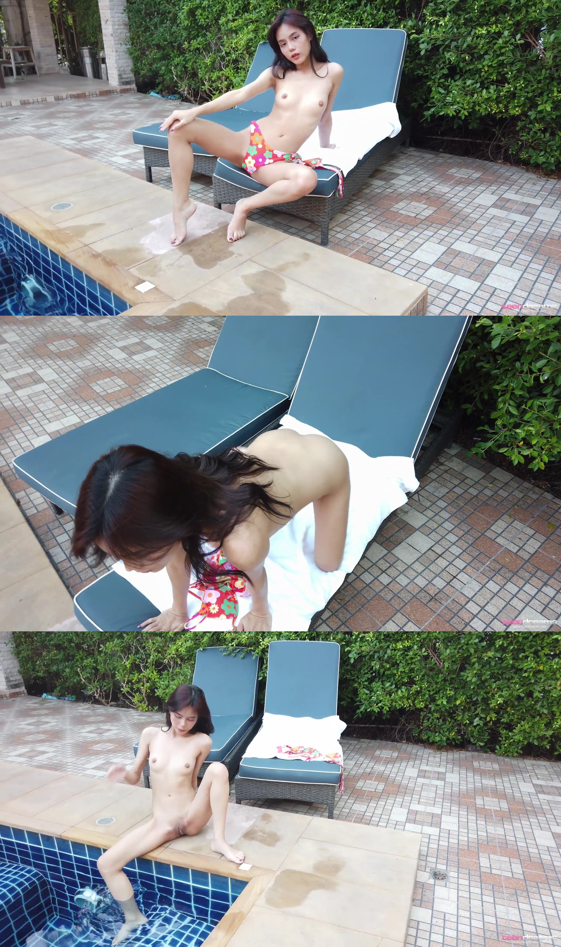 teendreams - rose sarinz enjoying the pool