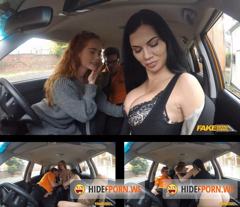 FakeDrivingSchool.com - Ella Hughes, Jasmine Jae - Sweet redhead in Hard Threesome [FullHD 1080p]