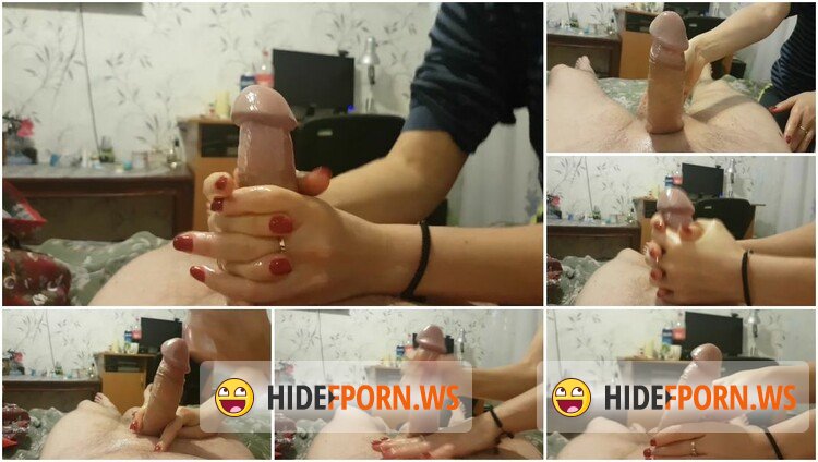 PornHub.com/PornHubPremium.com - yasmibutt - Skillful Amateur Oil Handjob to Big Curved Cock with Fountain Cumshot [FullHD 1080p]