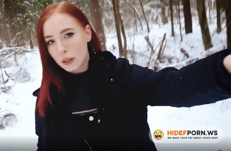 Pornhub.com - MollyRedWolf - Fucked a naked bitch in a winter forest and cum in her mouth [FullHD 1080p]