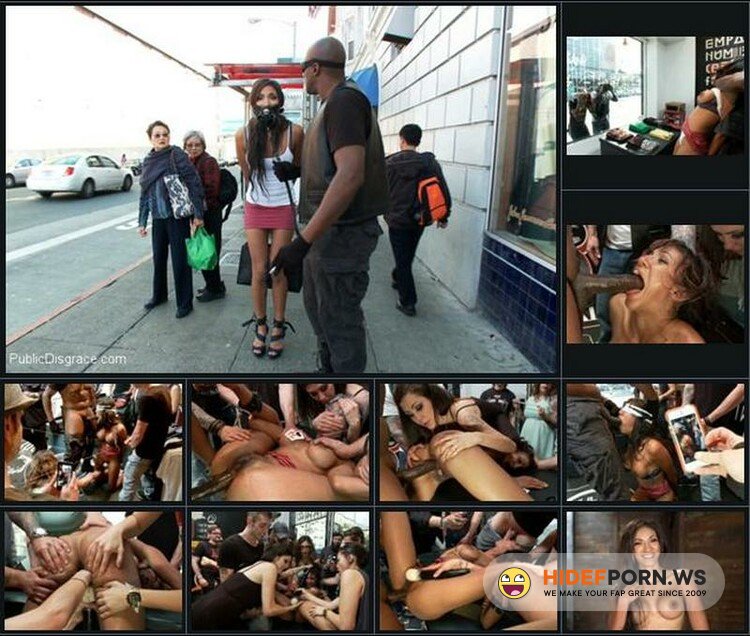 PublicDisgrace.com/Kink.com - Sadie Santana - Lexington Steele Drags His New Whore to an Interracial Fuck Fest! [SD 540p]