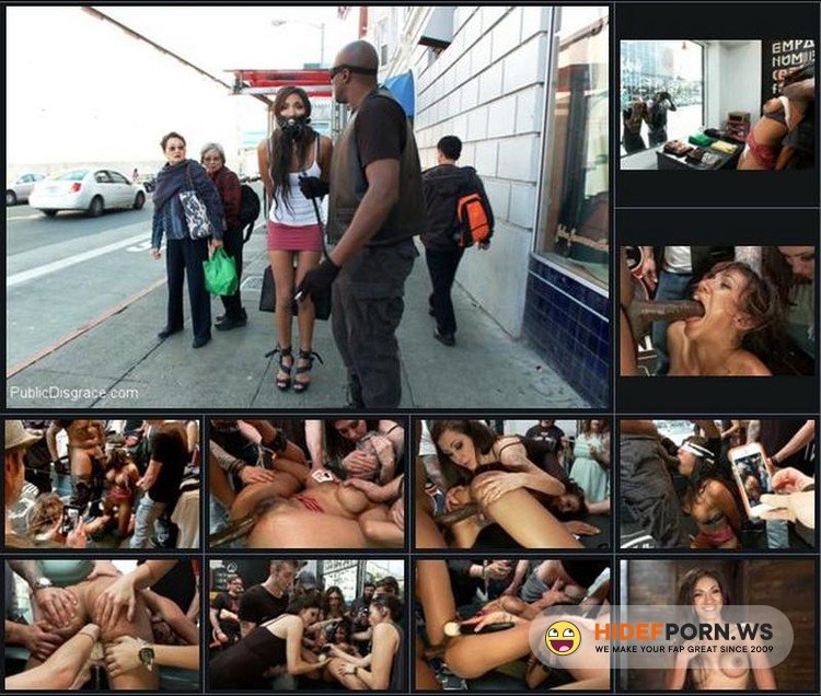 PublicDisgrace.com/Kink.com - Sadie Santana - Lexington Steele Drags His New Whore to an Interracial Fuck Fest! [SD 360p]
