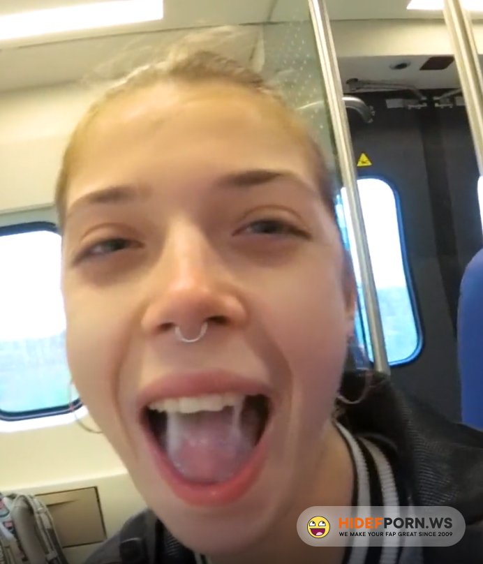 Blonde from public gets facial pov