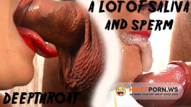 cumwizme - Unknown - A lot of saliva for deepthroat blowjob. Сumshot in mouth oral creampie 4K [FullHD 1080p]