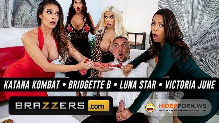 Brazzers - Bridgette B, Luna Star, Victoria June - four Big Tit Latinas Fight for Bosses Big Cock [FullHD 1080p]