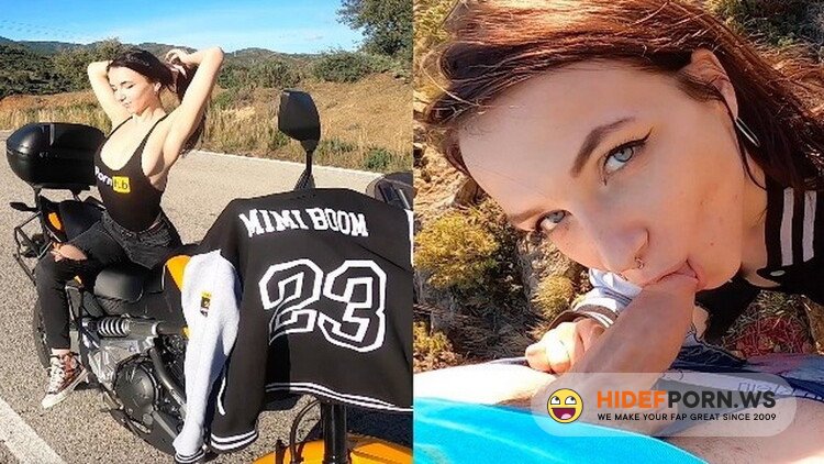 MimiBoom - Mimi Boom - Sunny Day for a Motorcycle and a Sloppy Outdoor Mountain Blowjob near Gibraltar [FullHD 1080p]