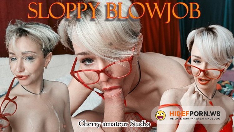 Porn.com - Cherry Aleksa - Lover Hard Fucking in Mouth Sexy Blonde in Red Lingerie after Waking Up [FullHD 1080p]