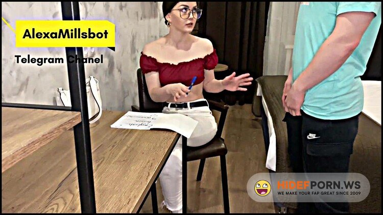 Modelhub.com - Alexa Mills - Stop jerking off, I'll do everything myself" English tutor helped not only with the lessons [FullHD 1080p]