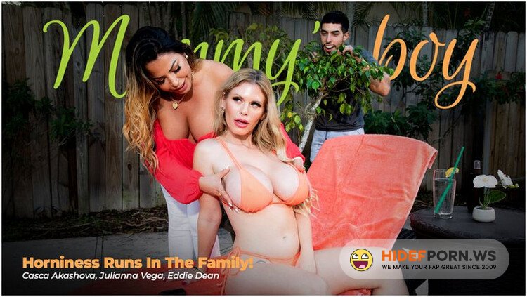 MommysBoy.net/AdultTime - Casca Akashova, Julianna Vega - Horniness Runs In The Family! [FullHD 1080p]