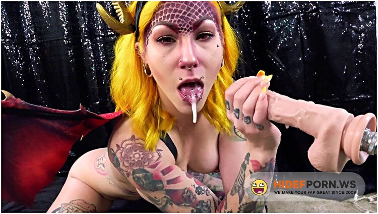 ManyVids - Cattie Candescent - Ahegao Dragon Slays Your Cock Messy BJ [FullHD 1080p]