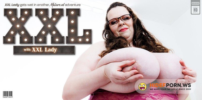 Mature.nl - XXL Lady (41) - Huge XXL Lady is a BBW with huge saggy natural tits masturbating in bed (14932) [Full HD 1080p]
