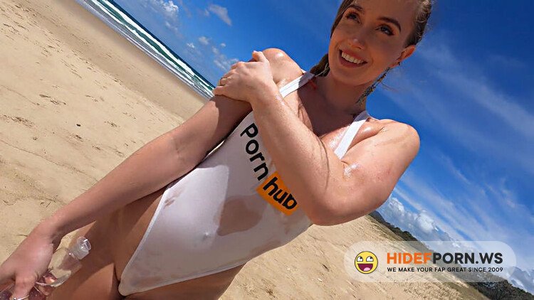 OnlyFans - SecretCrush - Letting Horny Strangers Watch Me Stuff my Swimsuit in my ASS! on Public Beach [FullHD 1080p]