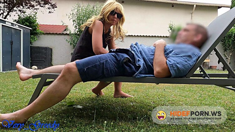 PornHub - Beautiful Blonde MILF With Sunglasses Jerks Off Her Husband On a Deckchair And Makes Him Cum [FullHD 1080p]