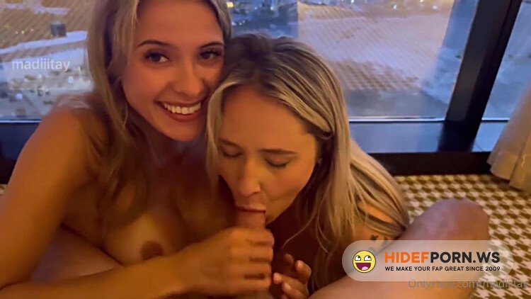 Onlyfans.com - Madiiitay Double Blowjob Threesome Video Leaked [HD 720p]