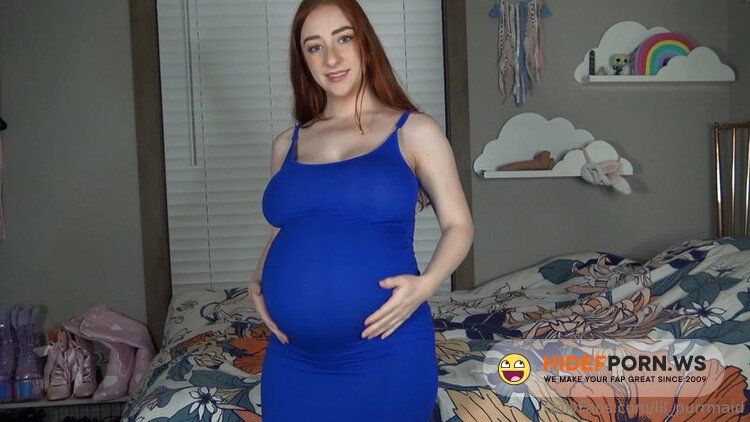 Onlyfans.com - Michelle Milkers Aka Lil Purrmaid  -  Pregnant In Blue [FullHD 1080p]
