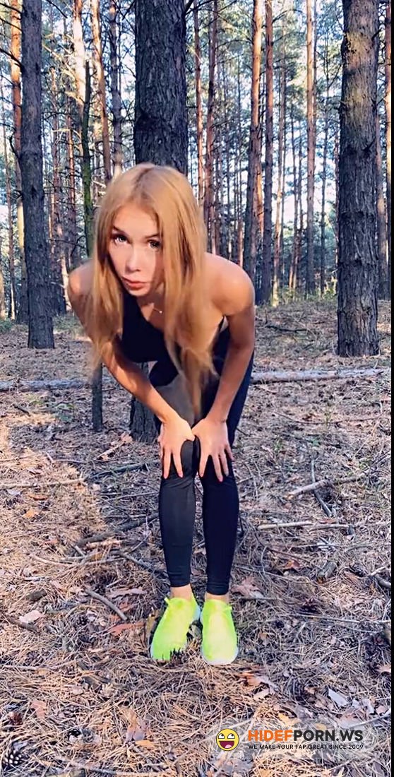 ModelsPorn - Mia Bandini - Naughty Blonde Gets Fucked Hard In The Forest In Both Holes And Cum Drips From Her Tight Asshole [FullHD 1080p]