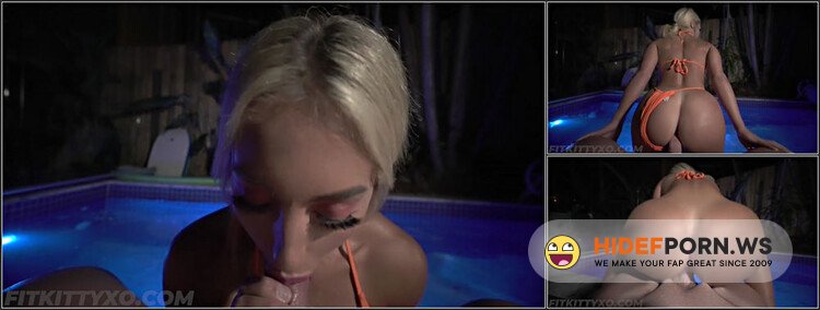 Fit Kitty - Fit Blonde Gets Pussy Filled With Cum By The Pool [FullHD 1080p]