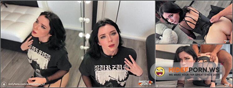 ModelsPorn - Sweetie Fox -  Anal Hard Fuck With Black Metal Beauty In Stockings And Facial POV [FullHD 1080p]