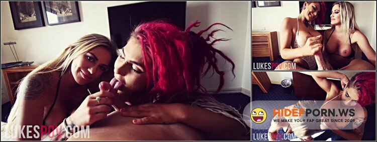LukesPOV - HOT BUSTY BABES SHARE a COCK AND CUM SWAP Luke Riggs [HD 720p]