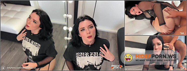 ModelsPorn - SweetieFox Anal Hard Fuck With Black Metal Beauty In Stockings And Facial POV [FullHD 1080p]