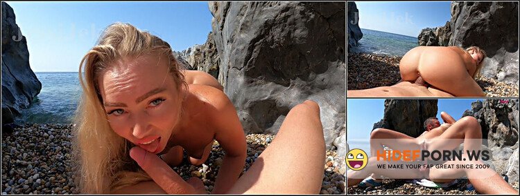 ModelsPorn - Jessi Jek - POV Fucking a Wild Blond On Beach Anal Cum When My Nuts Are Flying JessiJek [FullHD 1080p]
