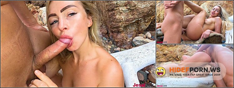 JessiJek - Pretty Girl Get Dick In All Holes Outside Anal Creampie And Peeing JessiJek [FullHD 1080p]