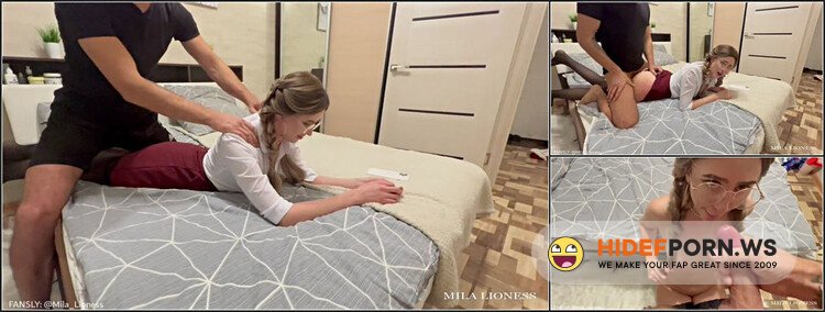 Mila Lioness - Massage For My Step Sister Ended With a Good Hard Fuck. Beautiful Porn With Conversations. Facial. [FullHD 1080p]