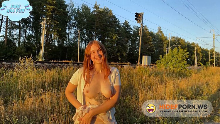 ModelsPorn - She Made Me Blowjob After Risky Exposing Near Railway [FullHD 1080p]