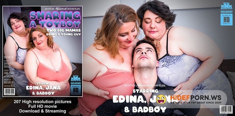Mature.nl - Edina (53), Jana (59): Big breasted threesome with one lucky toyboy [HD 1060p]