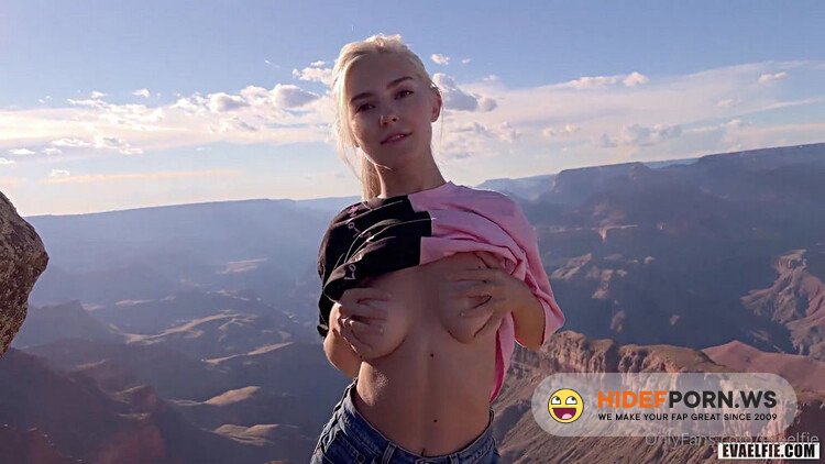 Onlyfans - Eva Elfie Sex On A Canyon Rock Video Leaked [FullHD 1080p]