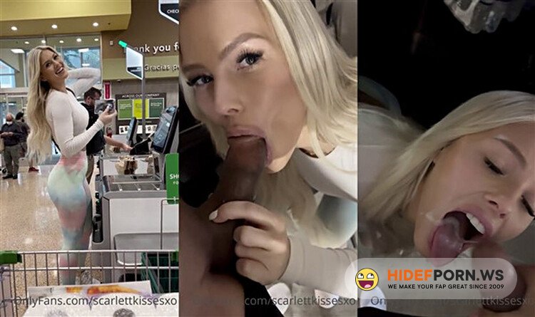 Onlyfans - ScarlettKissesXO Mall Park Blowjob Facial Video Leaked [FullHD 1080p]