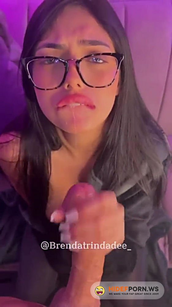 Onlyfans - Brenda Trindade Glasses Blowjob Facial Video Leaked [FullHD 1080p]