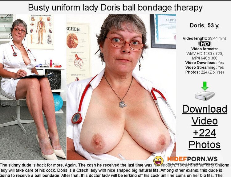 spermhospital.com - Doris w : Chesty uniform granny Doris penis bondage cure [HD 720p]