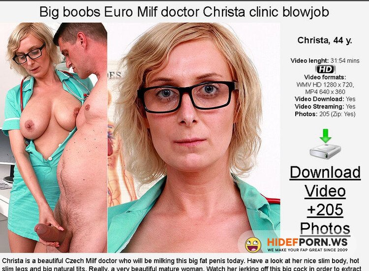 spermhospital.com - Christa c : Busty Milf doctor Christa Blow Job and big naturals [HD 720p]