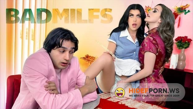 BadMilfs - Gal Ritchie, Nicole Emma Vaunt - Filthy Threesome With Our Favorite Waitress [2024/FullHD]