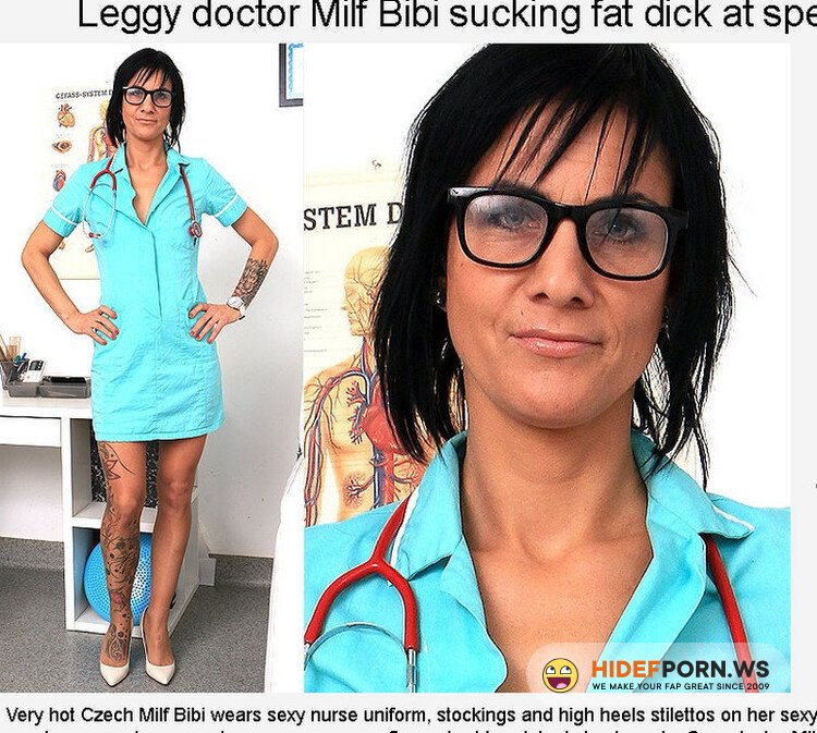 spermhospital.com - Leggy doctor Milf Bibi sucking fat dick at sperm clinic [HD 720p]