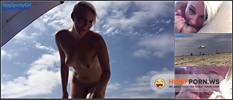 ManyVids - Boy Girl, Spunky Studios California Public Beach Slut Blowjob Cum [HD 720p] - 2025