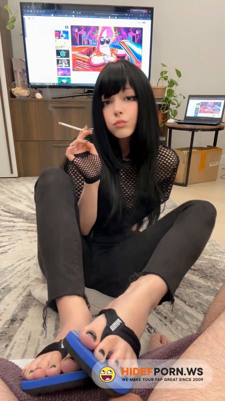 Onlyfans - Smoking Gothic Egirl Giving Footjob And Handjob To BWC Tame Me Ivy [SD 1920p]