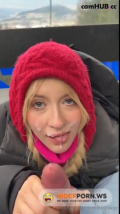Onlyfans - Lena Polanski Risky Ski Lift Blowjob Swallows All His Cum [SD 720p] - 2026